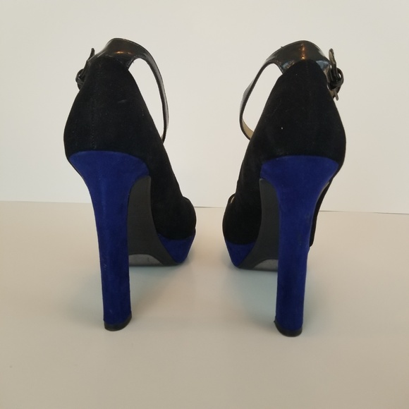 SOLD 💫 Zara Trafaluc Black&Blue Heels 8.5 - Picture 6 of 8